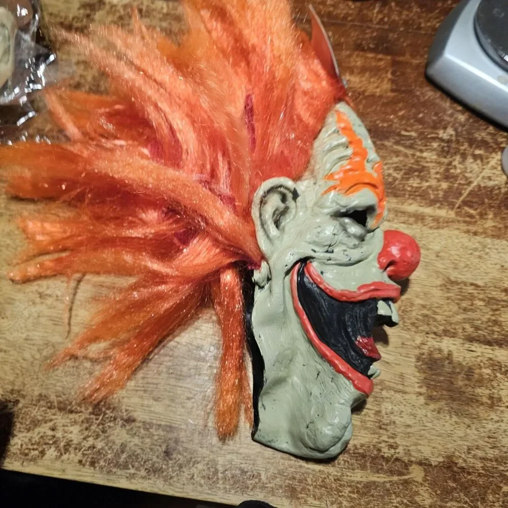 Scary Halloween Mask for adults - Killer Clown Halloween Flame Clown NWT NEW
